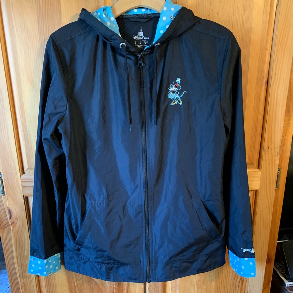 Disneyland Minnie Mouse Wind Breaker Jacket Blue S